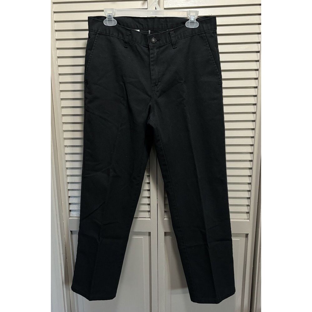 Dickies Straight Jeans Mens 32x29 Black Mid Rise Button Zip Pocket
